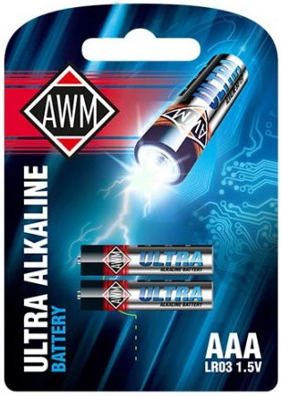 Батерейка AWM LR03/AAA щелочная, 2 шт