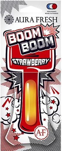 Ароматизатор подвесной Aura Fresh BOOM BOOM Strawberry/Клубника