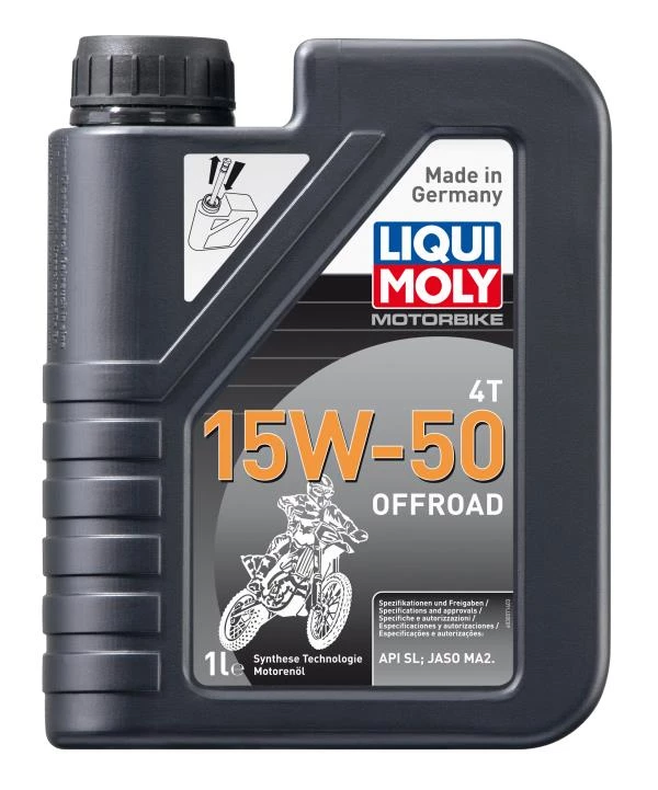 Моторное масло 4-х тактное Liqui Moly Motorbike 4T Offroad 15W-50 синтетическое 1 л