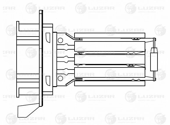 Резистор вентилятора отопителя Luzar LFR 0997