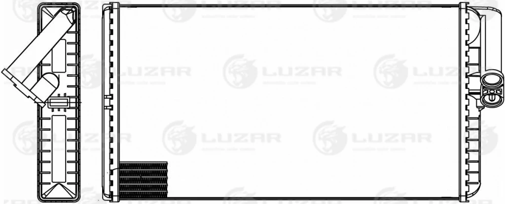 Радиатор отоп. Mercedes-Benz Actros MP1 (96-) Luzar LRh 1523