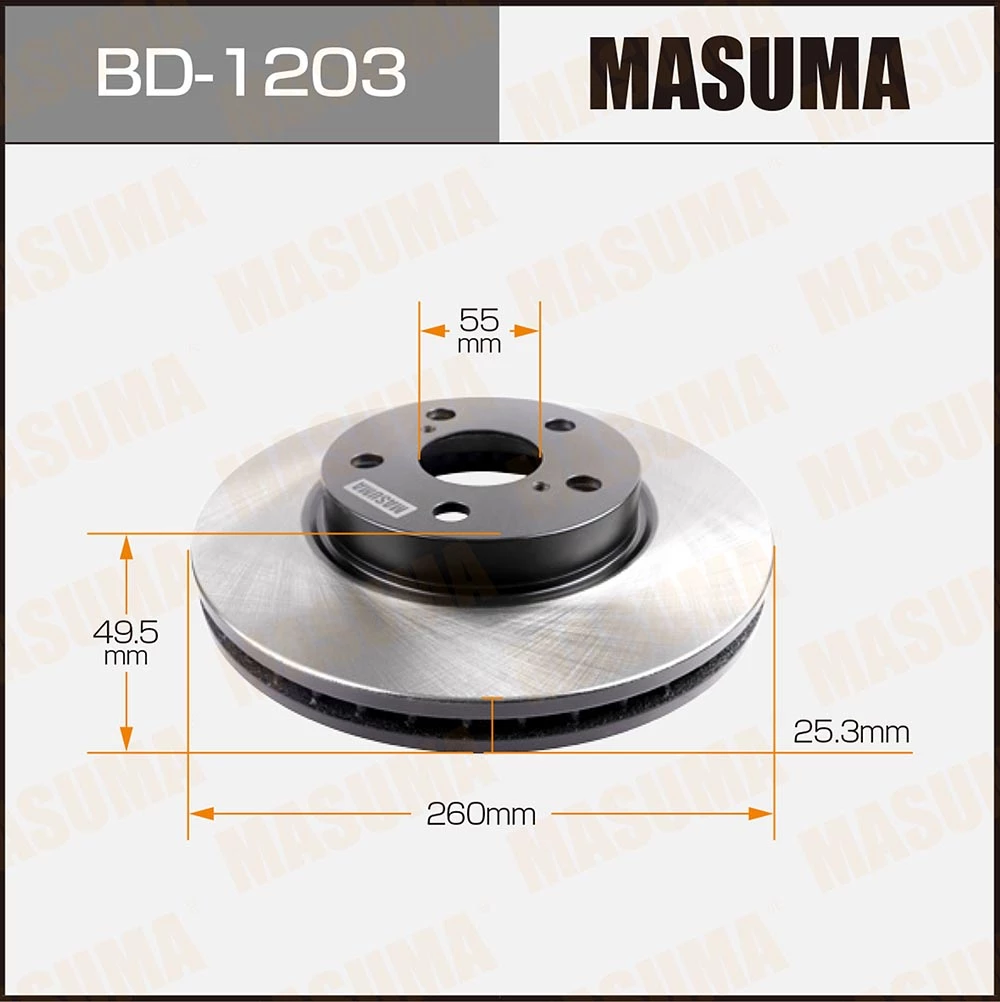 Диск тормозной Masuma BD-1203
