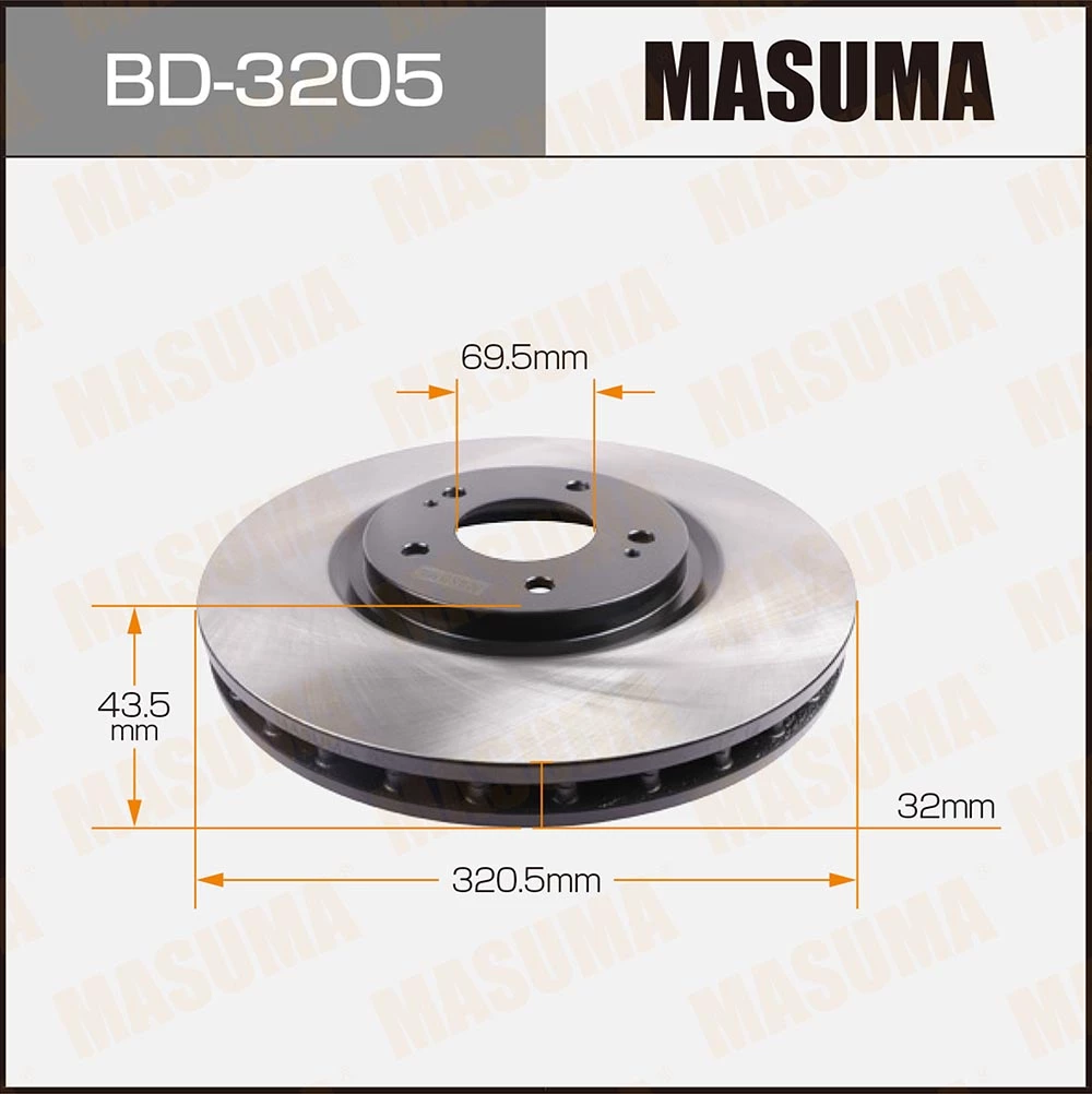 Диск тормозной Masuma BD-3205