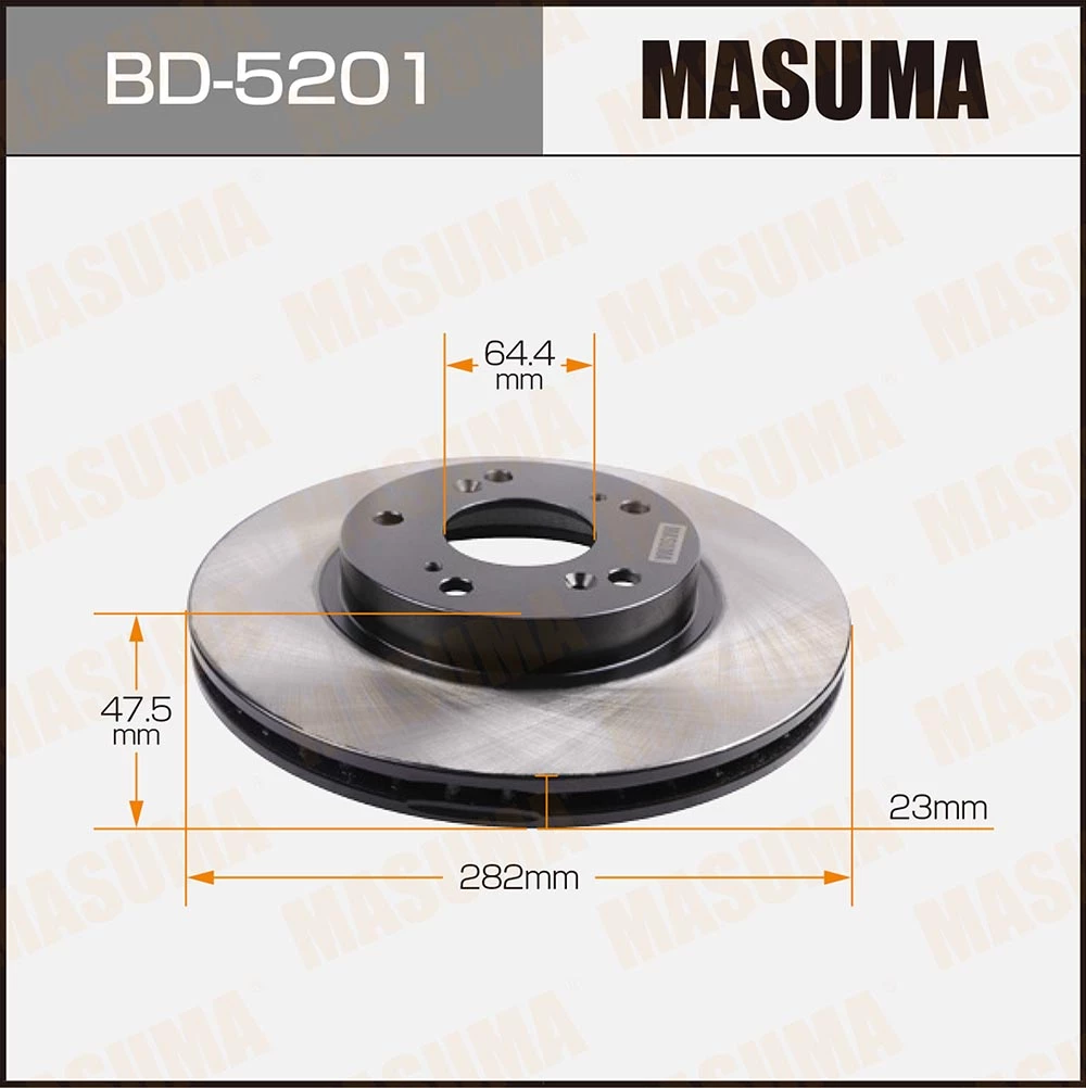 Диск тормозной Masuma BD-5201