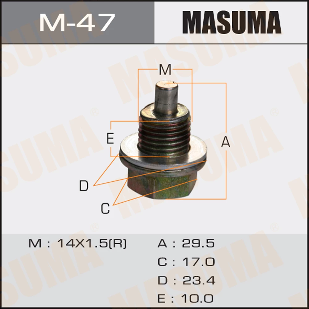 Болт маслосливной С МАГНИТОМ Masuma M-47