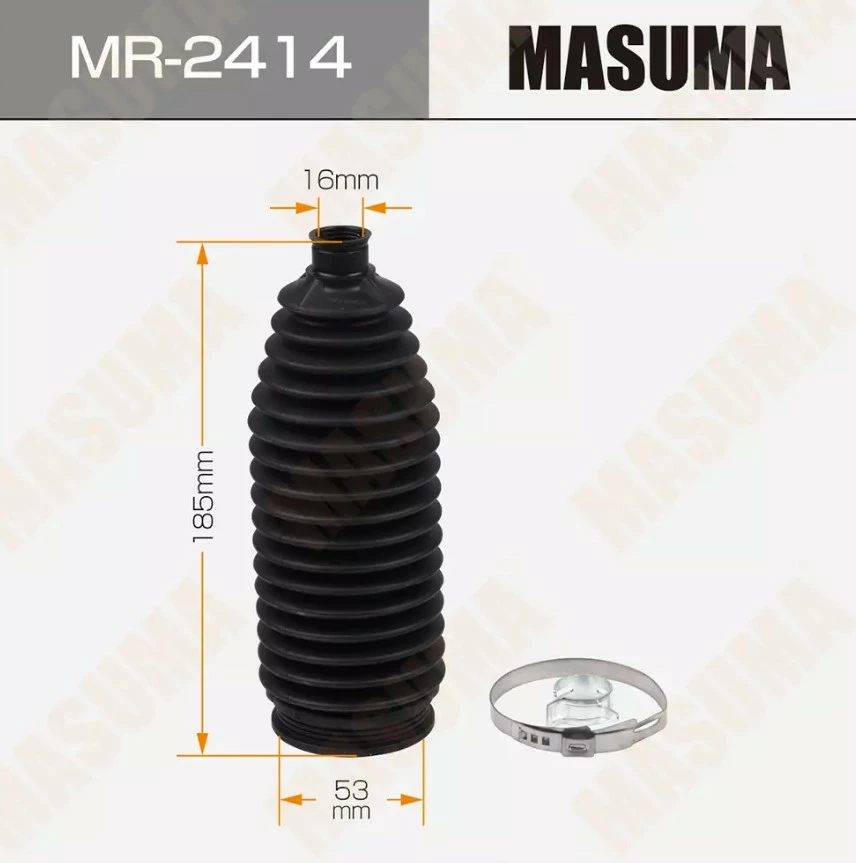 Пыльник рулевой рейки (пластик) Toyota Fortuner / GGN155L, хомут в комплекте Masuma MR-2414