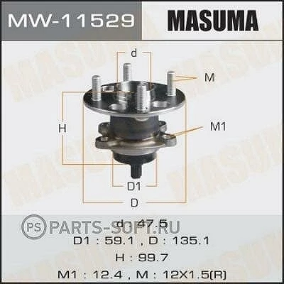 Ступичный узел Masuma MW-11529