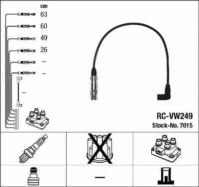 Провода в/в RC-VW249 NGK 7015