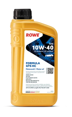 Моторное масло ROWE Hightec Formula GTS HC SAE 10W-40 1л