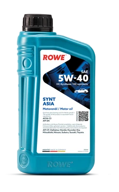 Моторное масло ROWE Hightec Synt ASIA SAE 5W-40 1л