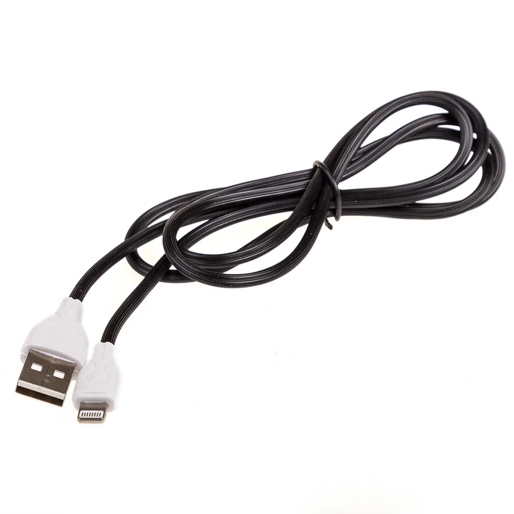 Кабель для телефона SKYWAY (USB - Lightning, 3.0А, 1 м, черный, в пакете)