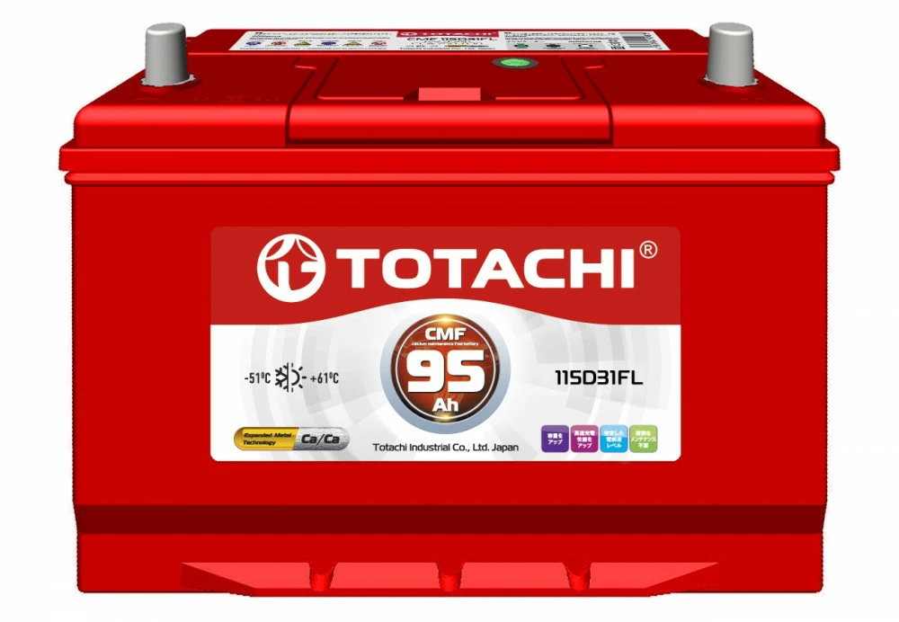 Аккумулятор легковой Totachi KOR 95 ач 830А Обратная полярность
