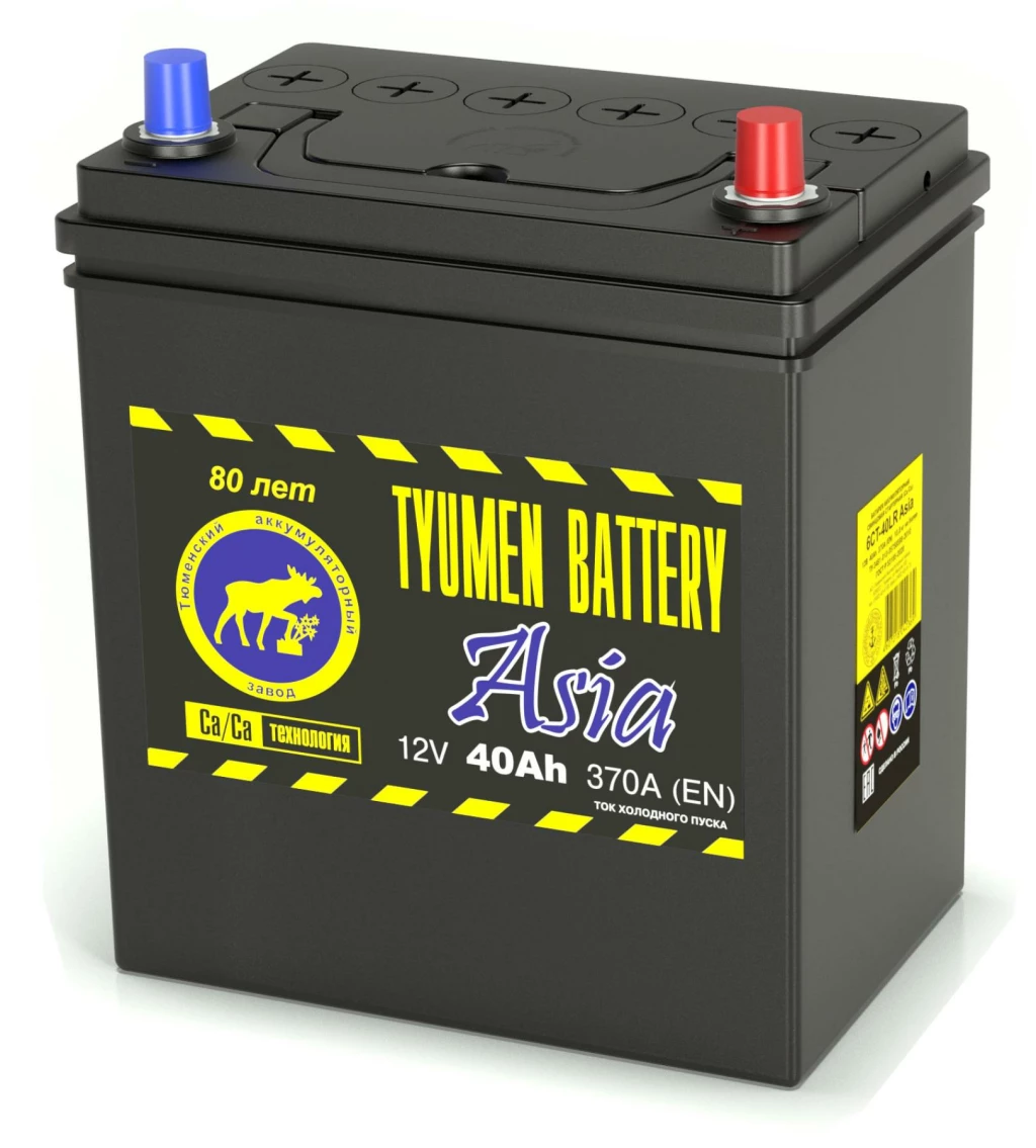 Аккумулятор легковой Tyumen Battery Asia 40 ач 370А Обратная полярность