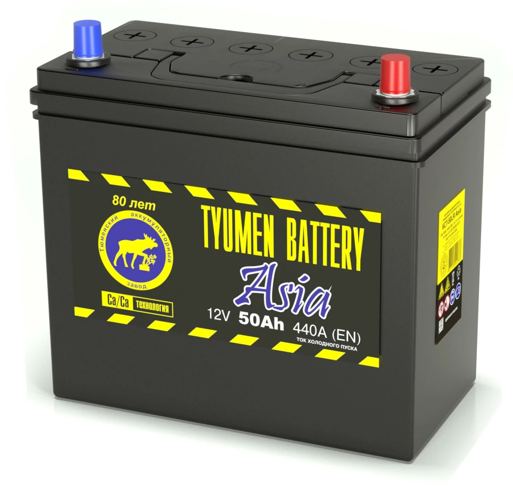 Аккумулятор легковой Tyumen Battery Asia 50 ач 440А Прямая полярность