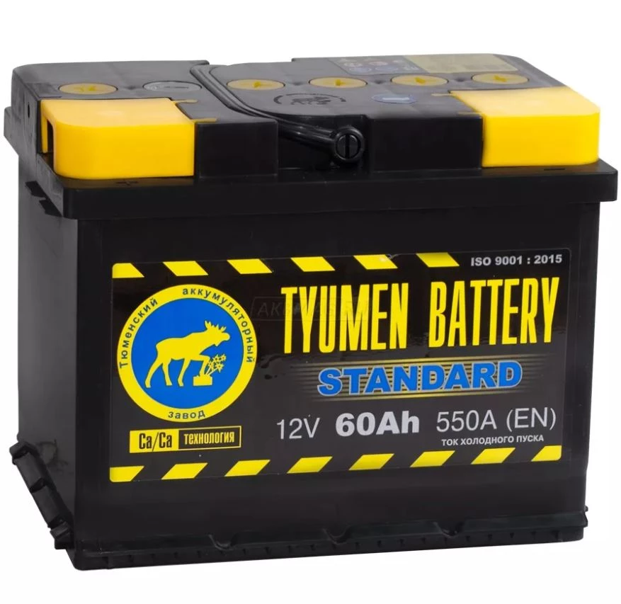 Аккумулятор легковой Tyumen Battery Standard 60 ач 550А Прямая полярность