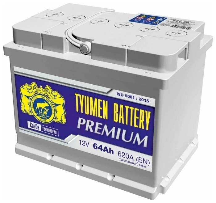 Аккумулятор легковой Tyumen Battery Premium 64 ач 620А Прямая полярность
