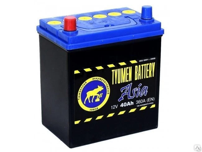 Аккумулятор легковой Tyumen Battery Asia 40 ач 370А Прямая полярность