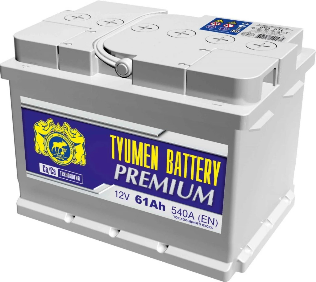 Аккумулятор легковой Tyumen Battery Premium 61 ач 540А Обратная полярность