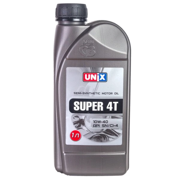 Моторное масло 4-х тактное Unix Супер 4T 10W-40 полусинтетическое 1 л