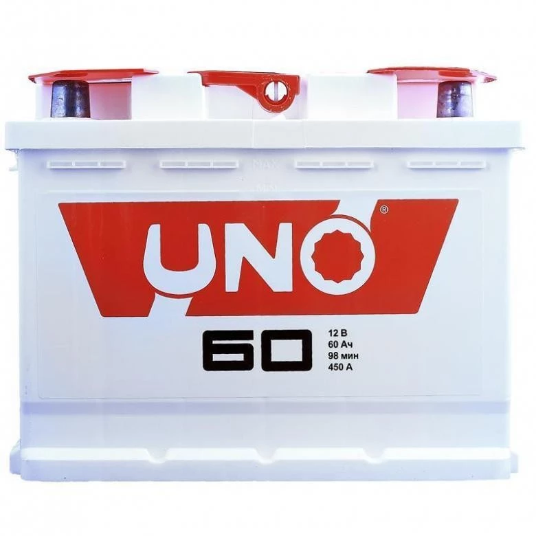Аккумулятор легковой Uno 60 ач 510А Прямая полярность
