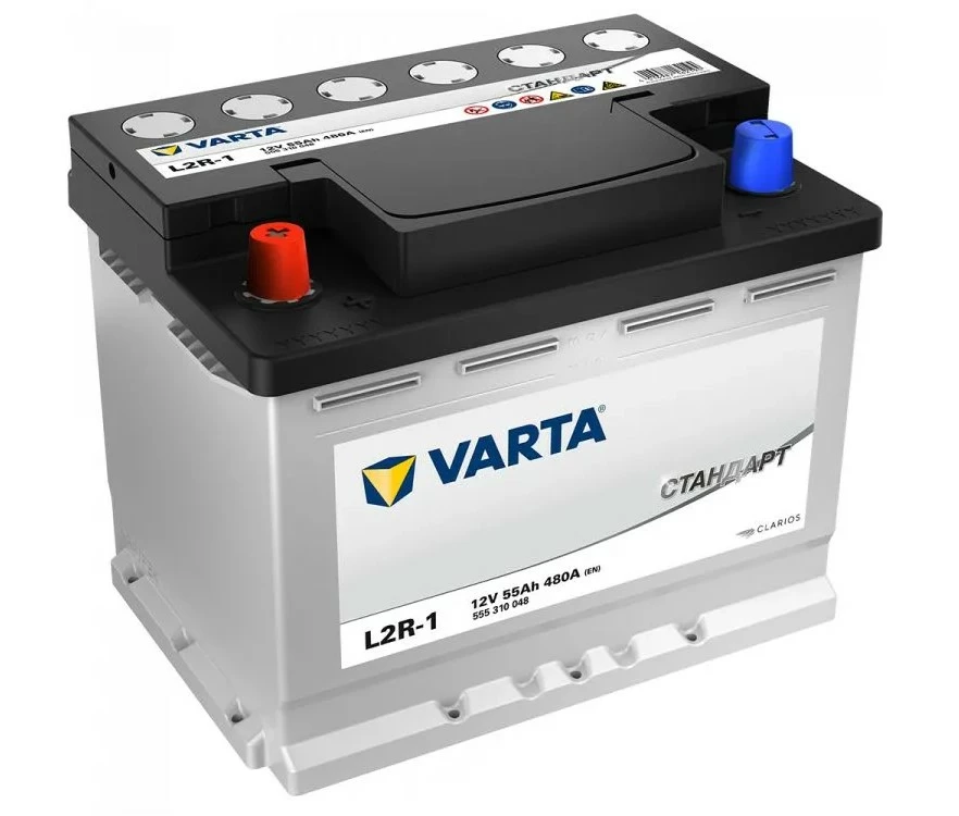 Аккумулятор легковой Varta Стандарт L2R-1 55 ач 480А Прямая полярность