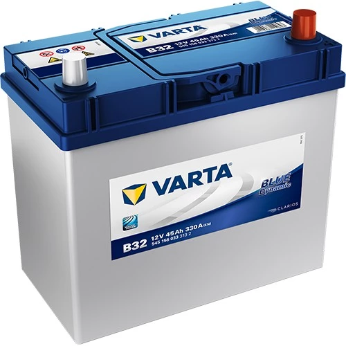 Аккумулятор легковой Varta Blue Dinamic B32 45 ач 330А ASIA Обратная полярность