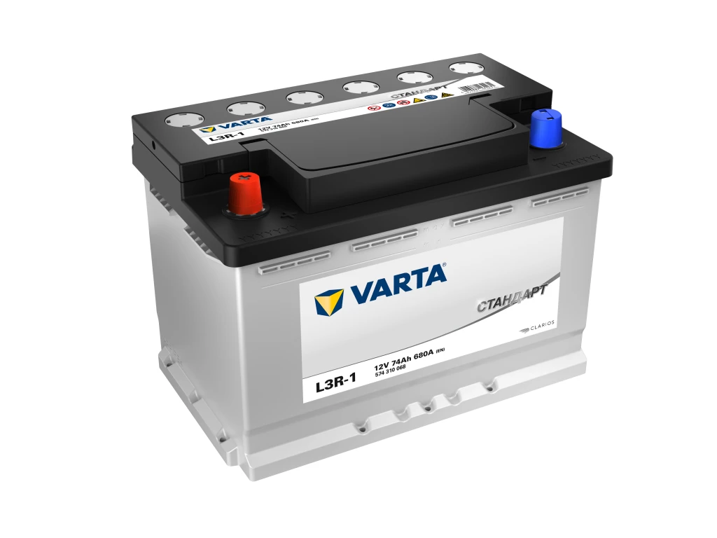 Аккумулятор легковой Varta Стандарт 74 ач 680А Прямая полярность