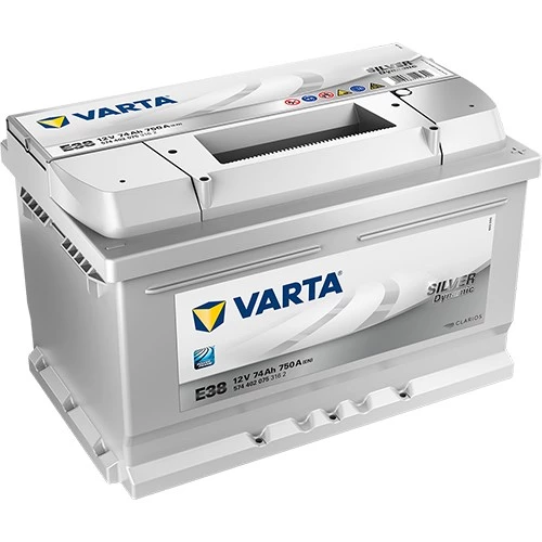 Аккумулятор легковой Varta Silver Dynamic E38 74 ач 750А Обратная полярность