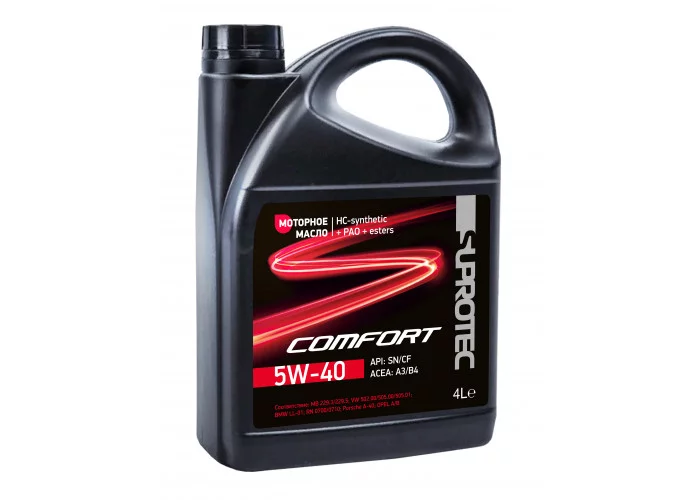 Моторное масло HC-Синтетическое Suprotec Comfort 5W-40, 4л