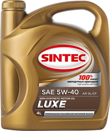 Масло моторное SINTEC LUXE SAE 5W-40 API SL/CF 4л