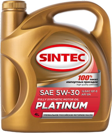 Масло моторное SINTEC PLATINUM SAE 5W-30, ILSAC GF-5, API SN 4л