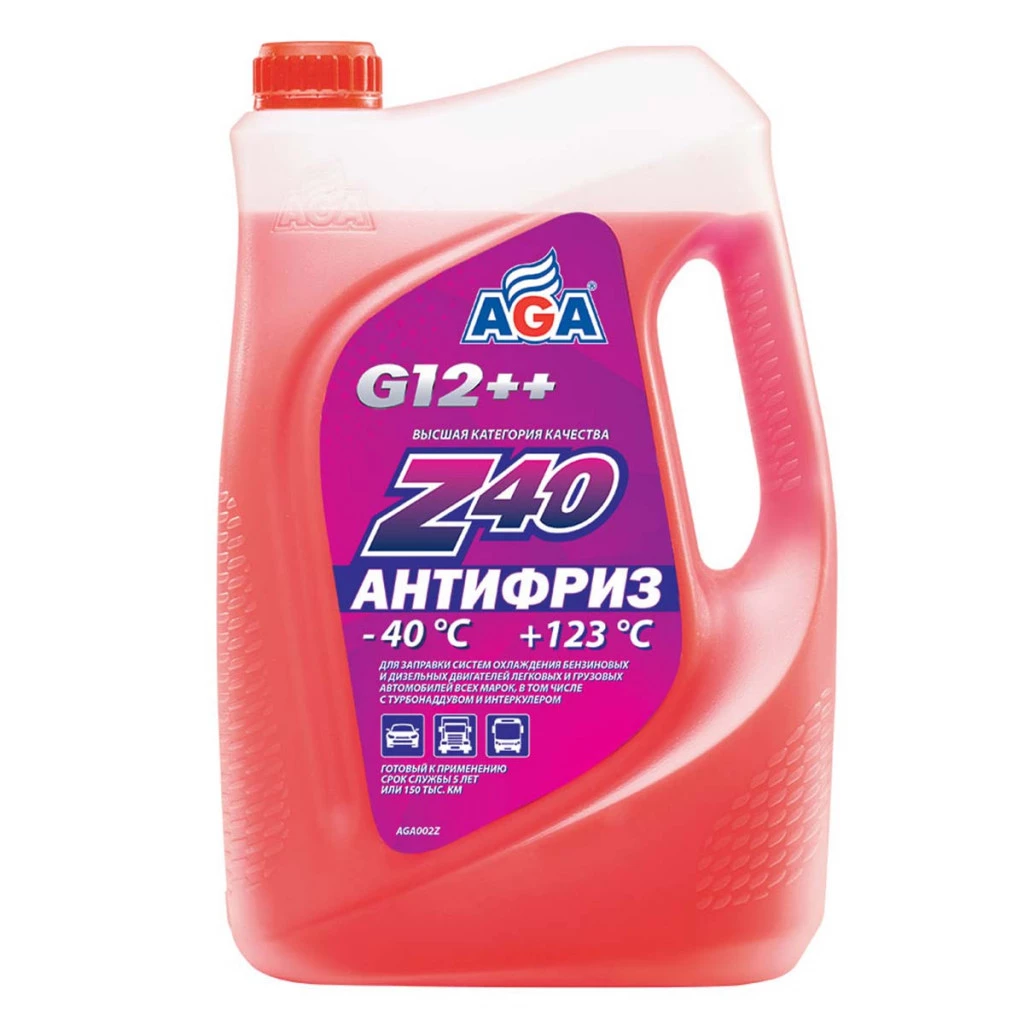 Антифриз AGA Z40 G12++ -40°С красный 5 кг