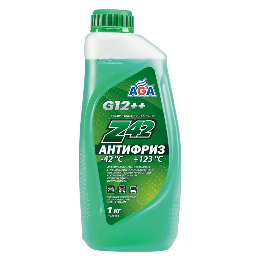 Антифриз AGA Z42 G12++ -42°С зеленый 1 кг