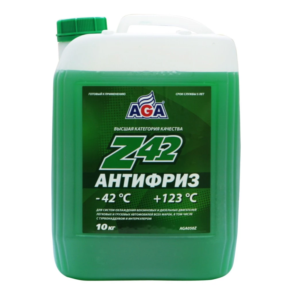 Антифриз AGA Z42 G12 -40°С зеленый 10 кг