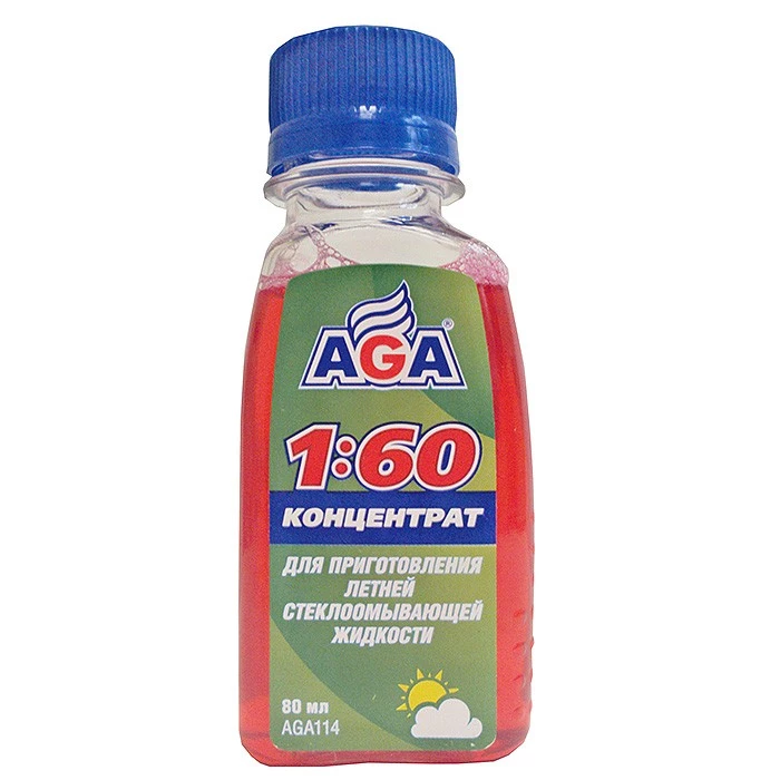 Жидкость для стеклоомывателя летняя AGA концентрат 0,08 л