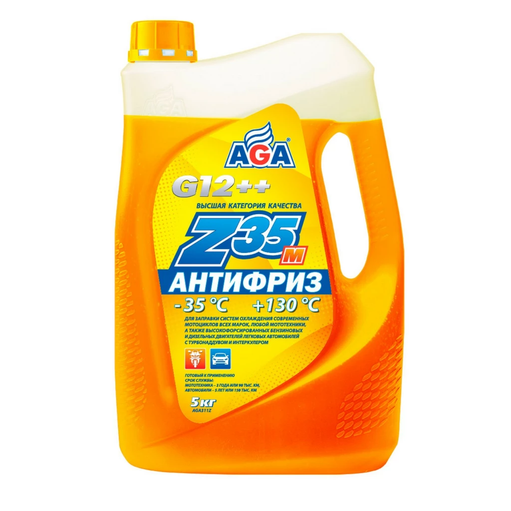 Антифриз AGA G12++ -35°С оранжевый (арт. AGA311Z)