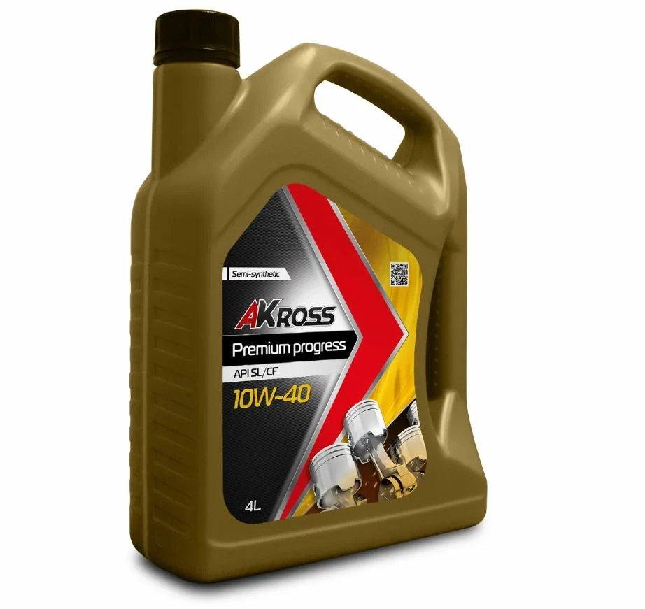 Моторное масло AKross Premium Progress 10W-40 полусинтетическое 4 л
