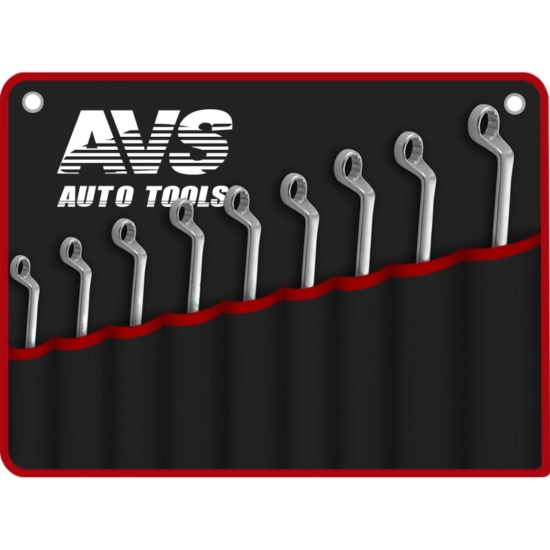 Набор ключей ( 9 предметов) AVS K2N9M (гаечных накидных изогнутых в сумке, 6-24 мм)