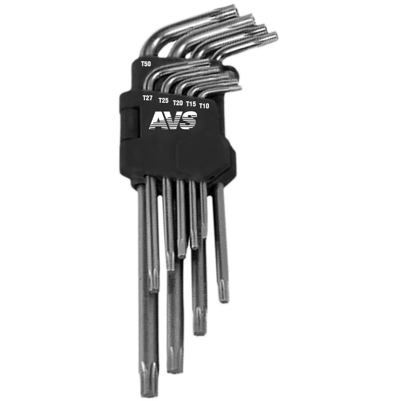 Набор ключей TORX ( 9 предметов) AVS (изогнутые, короткие)