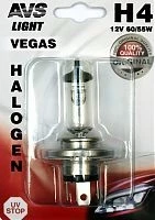 Лампа галогенная H4 12V 55W AVS Vegas (в блистере) (1 шт.)