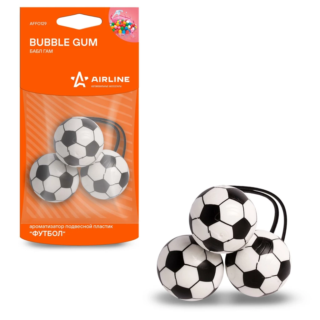 Ароматизатор подвесной (Bubble Gum) AIRLINE Футбол