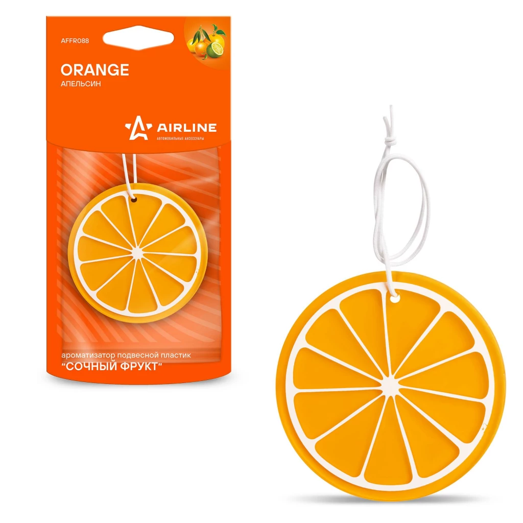 Ароматизатор подвесной (Апельсин) AIRLINE Сочный фрукт