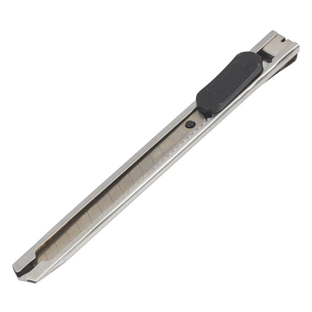 Нож с выдвижным лезвием 9 мм AIRLINE (металл.)