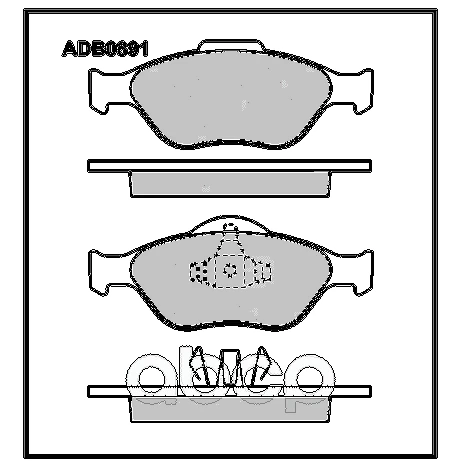 Колодки дисковые Allied Nippon ADB0891