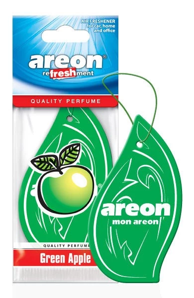 Ароматизатор подвесной (Green Apple/Зеленое яблоко) AREON REFRESHMENT (картон)
