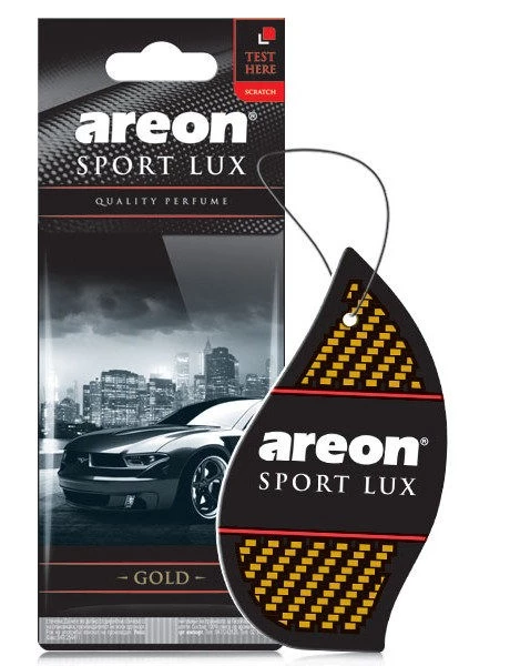 Ароматизатор подвесной (Sport Gold/Спорт Золото) AREON Lux (картон)