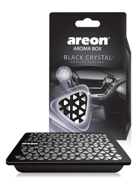 Ароматизатор под сиденье Areon Aroma Box Black Cristal/Черный кристалл