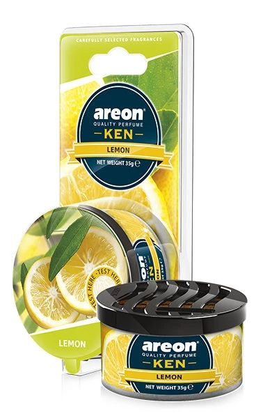 Ароматизатор на панель (Lemon/Лимон) (35 г) AREON Gel Ken Blister (банка)