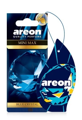 Ароматизатор подвесной (Blue Crystal/Голубой кристалл) AREON MINI MAX (картон)