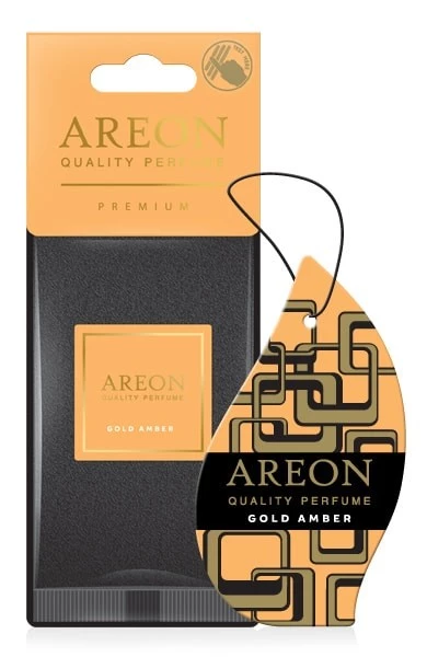 Ароматизатор подвесной (Gold Amber/Золотой Янтарь) AREON PREMIUM (картон)